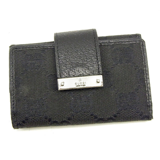 キーケース 6連キーケース ＧＧキャンバス ブラック シルバー 中古