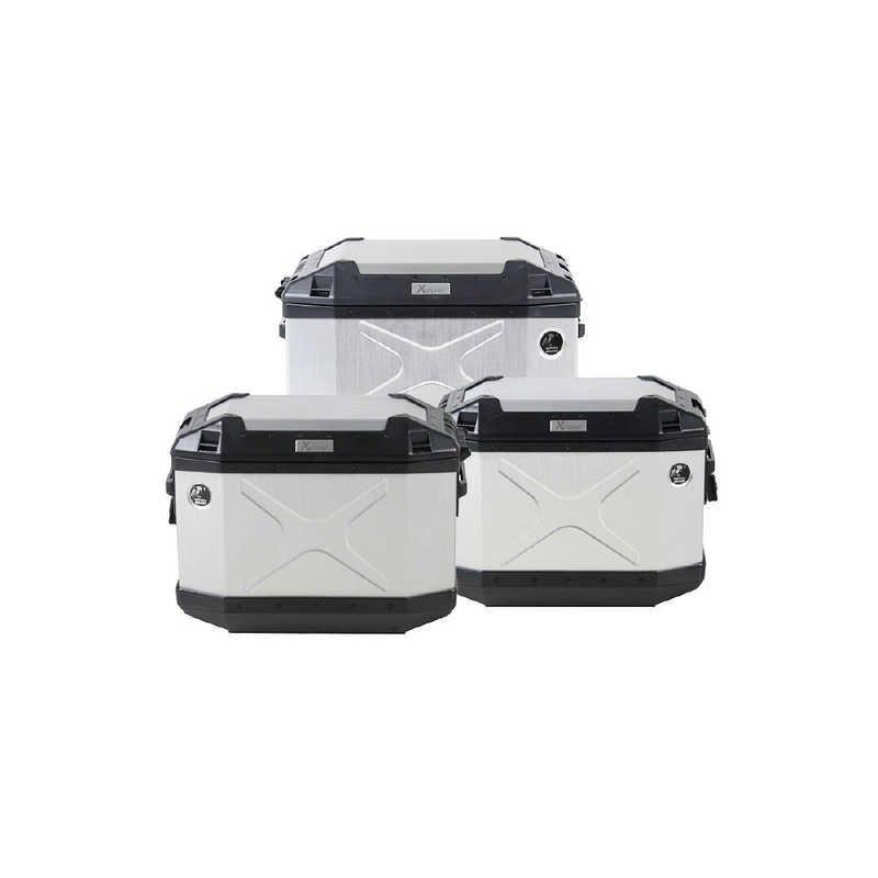 ヘプコアンドベッカー　XPLORER 3BOXセット トップケース45＋サイドケース30 シルバー　HBS-XPR-ALL-S
