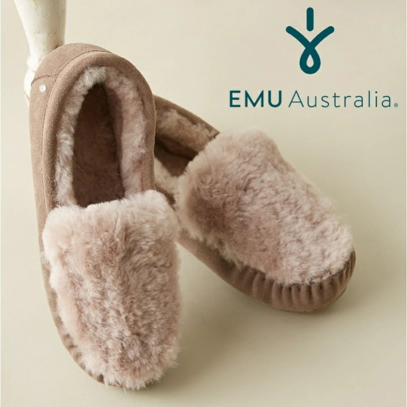 【公式】EMU Australia エミュ Cairns Reverse fur シープスキン ムートン 靴 モカシン ローファー 天然 ウール 内ボア 革 防寒 保温 フラット レディース 秋冬 秋