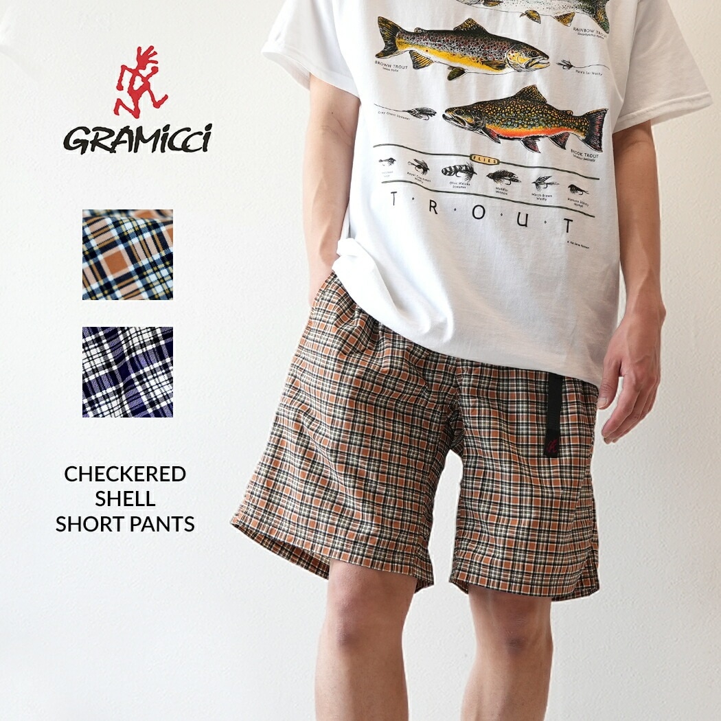 GRAMICCI グラミチ チェッカード シェル ショーツ パンツ ショートパンツ CHECKERED SHELL SHORT PANTS 2COLOR ( チェック柄 ショートパンツ 短パン 半パン