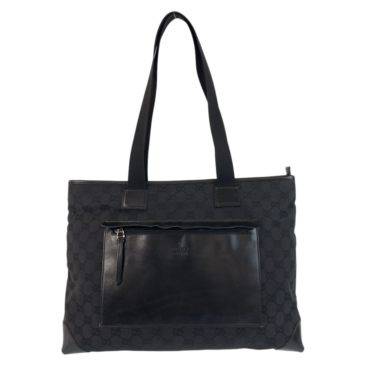美品 ブラック 黒 GGキャンバス/レザー 34339 トートバッグ ショルダーバッグ レディース 502265