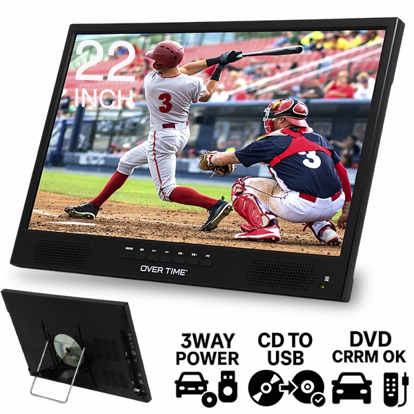 ポータブルテレビ 22V型 フルハイビジョン 録画機能付き DVD搭載 HDMI搭載 3電源対応 サブモニター OT-TVD22TE