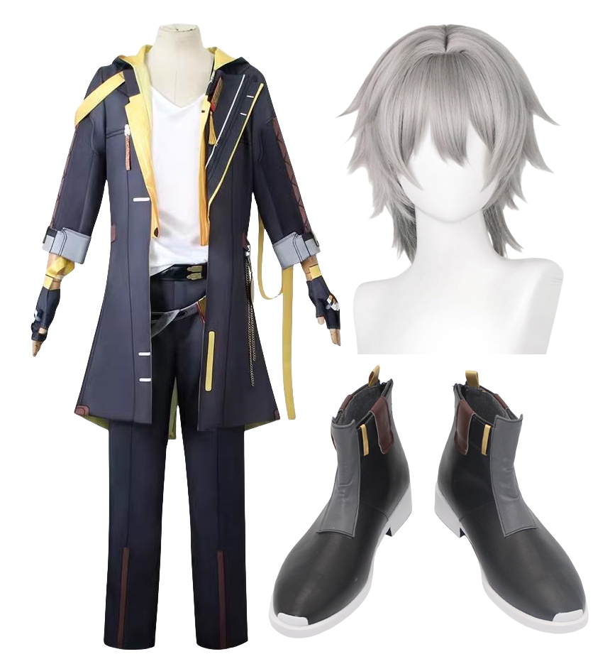 コスプレ衣装 主人公 炎 ウィッグ靴付き 崩壊：スターレイル イベント パーティー 変装 演出服 クリスマス パーティー