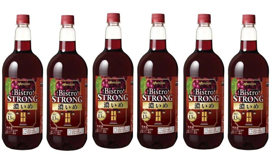 【送料無料】メルシャン ビストロ ストロング ペットボトル 濃いめ赤 1500ml 1.5L1ケース/6本【ご注文は12本まで同梱可能】