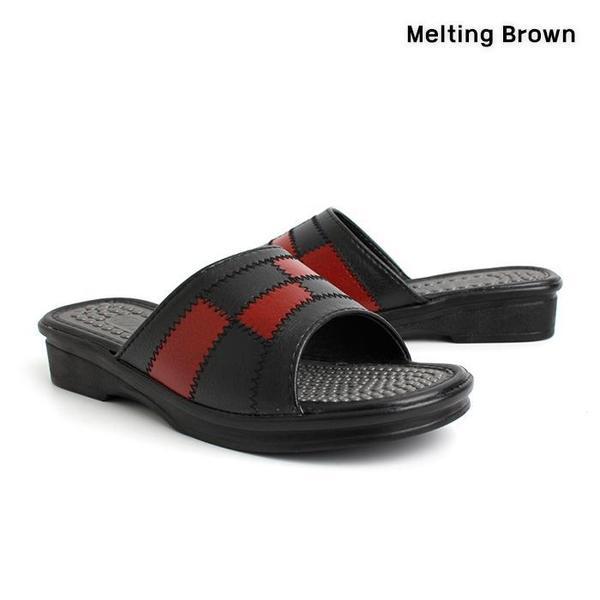 女性カジュアル厚底スリッパ ミドルヒール 2color