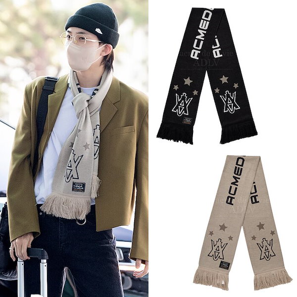 【SEVENTEEN ジョンハン着用】正規品 A LOGO EMBLEM SCARF マフラー ストリート シンプル デイリー カジュアル メンズ  レディース 韓国ファッション 韓国ブランド