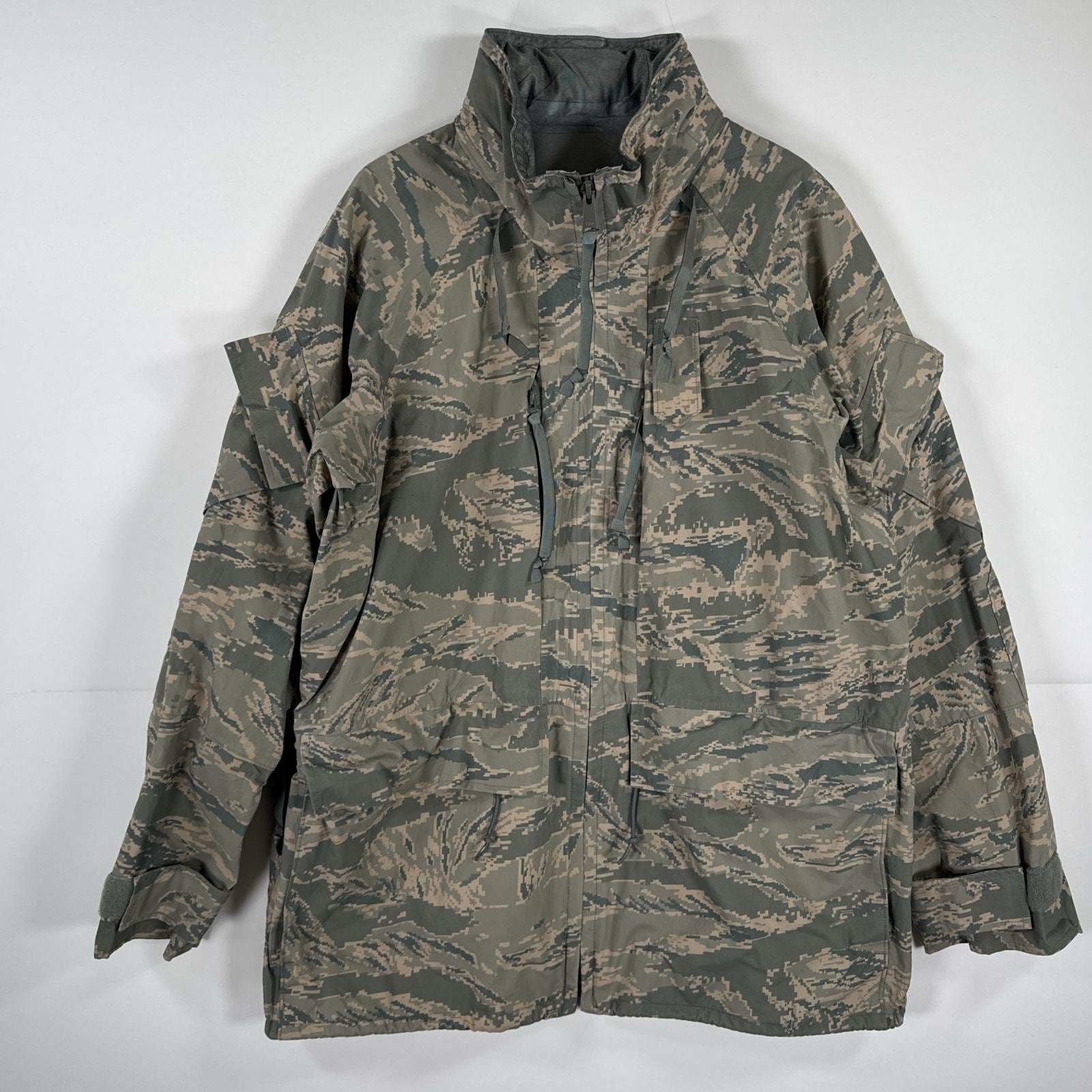 古着 ミリタリージャケット ECWCS GORE-TEX タイガーカモ ゴアテックスパーカー 米軍 実物 デジカモ large regular グレー メンズ