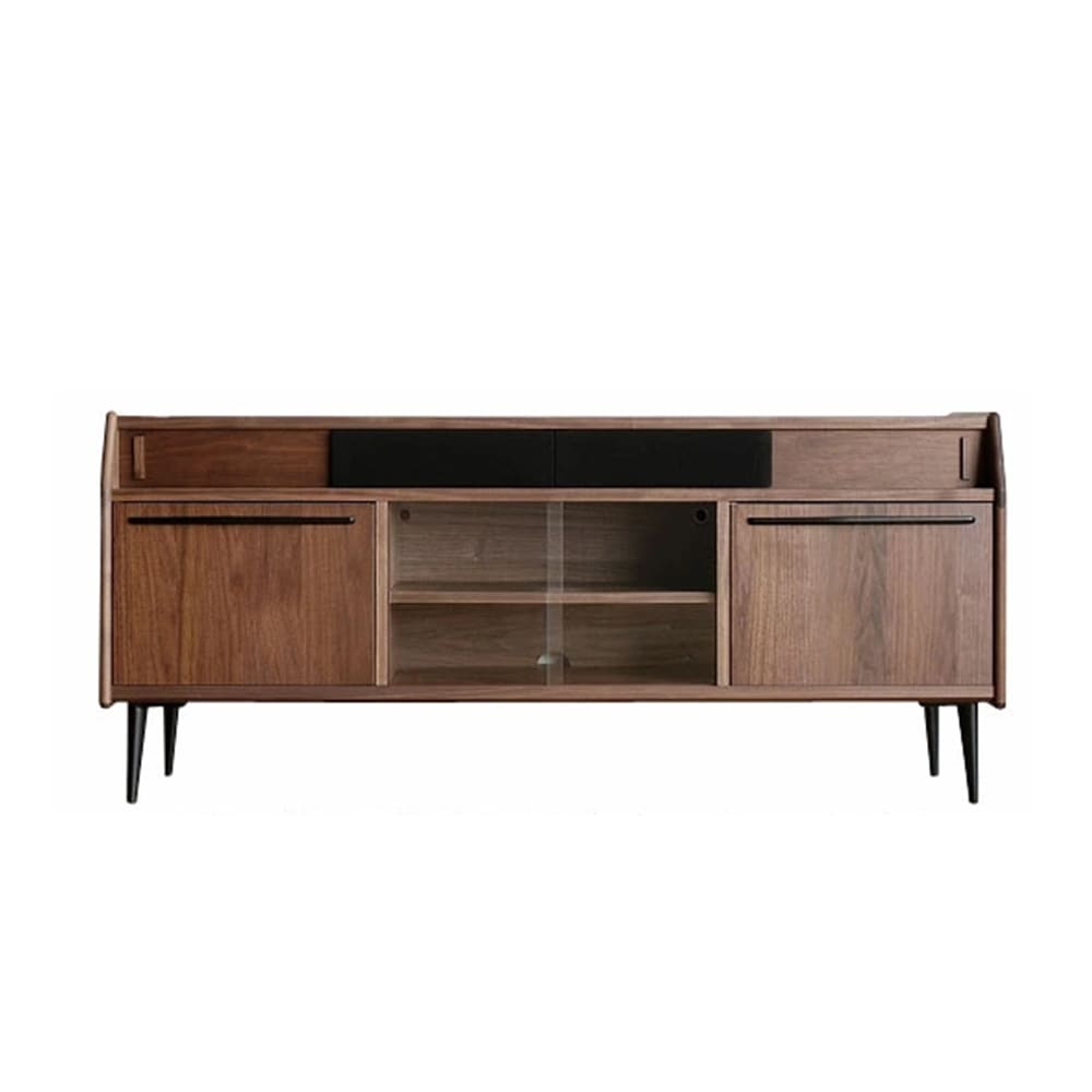 サイドボード モダン レトロ リビングボード アイアン レッグ ウォールナット 150cm ludens