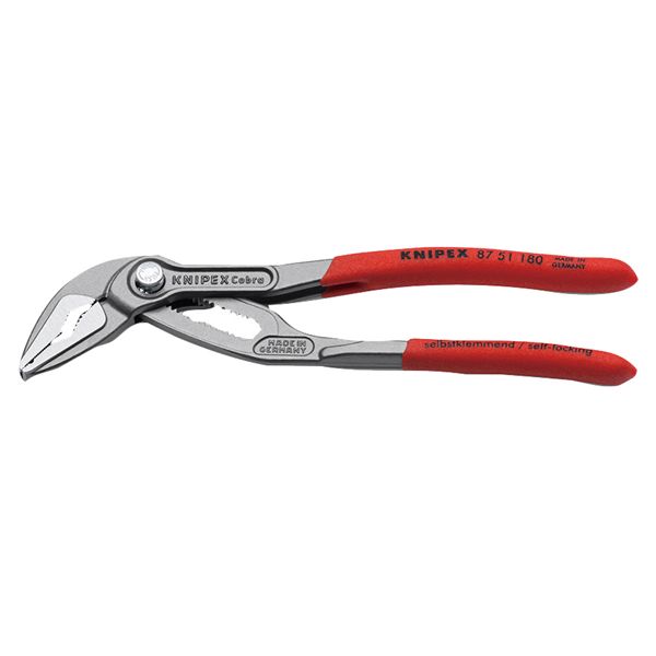 KNIPEX クニペックス コブラエクストラスリム ウォーターポンププライヤー 滑り止めプラスチックコーティング 全長180mm パック入 8751-180SB