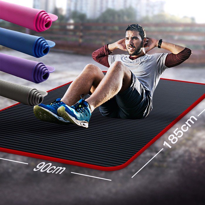 おしゃれ 15mm ヨガ ピラティス マット 厚手 トレーニングマット クササイズマット ダイエット ストレッチ 収納ケース バンド付き 10mm 幅広 筋トレ ヨガマット