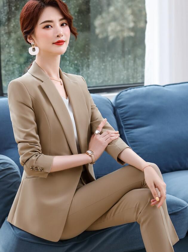 洗えるスーツ「2点セット」レディース 着痩せ OL 通勤 フォーマル 卒業式 結婚式 二次会 女性 20代30代40代50代 成人式 長袖ジャケット+パンツ S/M/L/XL/2XL/3XL/4XL