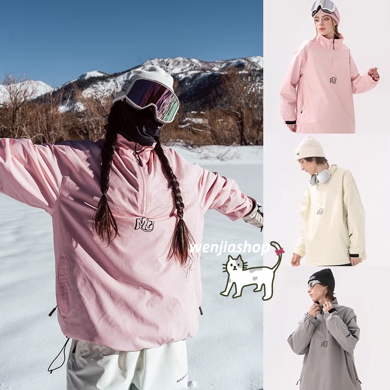 スノーボードウェア 2024 2025 単品 トップス メンズ レディース ジャケット スウェット ハイネック ブルーウィンタースポーツ 防寒着 韓国風 防水 スノーウェア スキーウェア スノボウェア