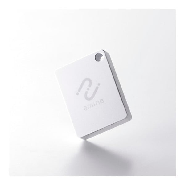 LGT-NNTG1WHA スマートタグ 紛失防止 小型 電池寿命最大5年 使い切りタイプ 防水・防塵 IP68 耐衝撃 アラーム機能付き amine ホワイト メーカー直送