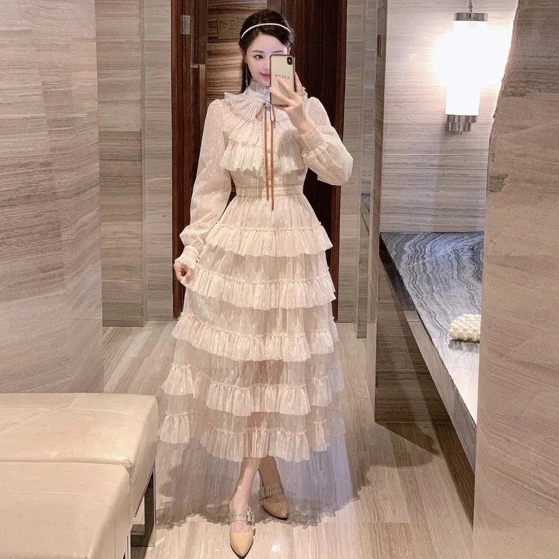 シフォンプリーツワンピース（重厚感・フリル） 入学式 卒業式 結婚式 演奏会 パーーティー お呼ばれドレス