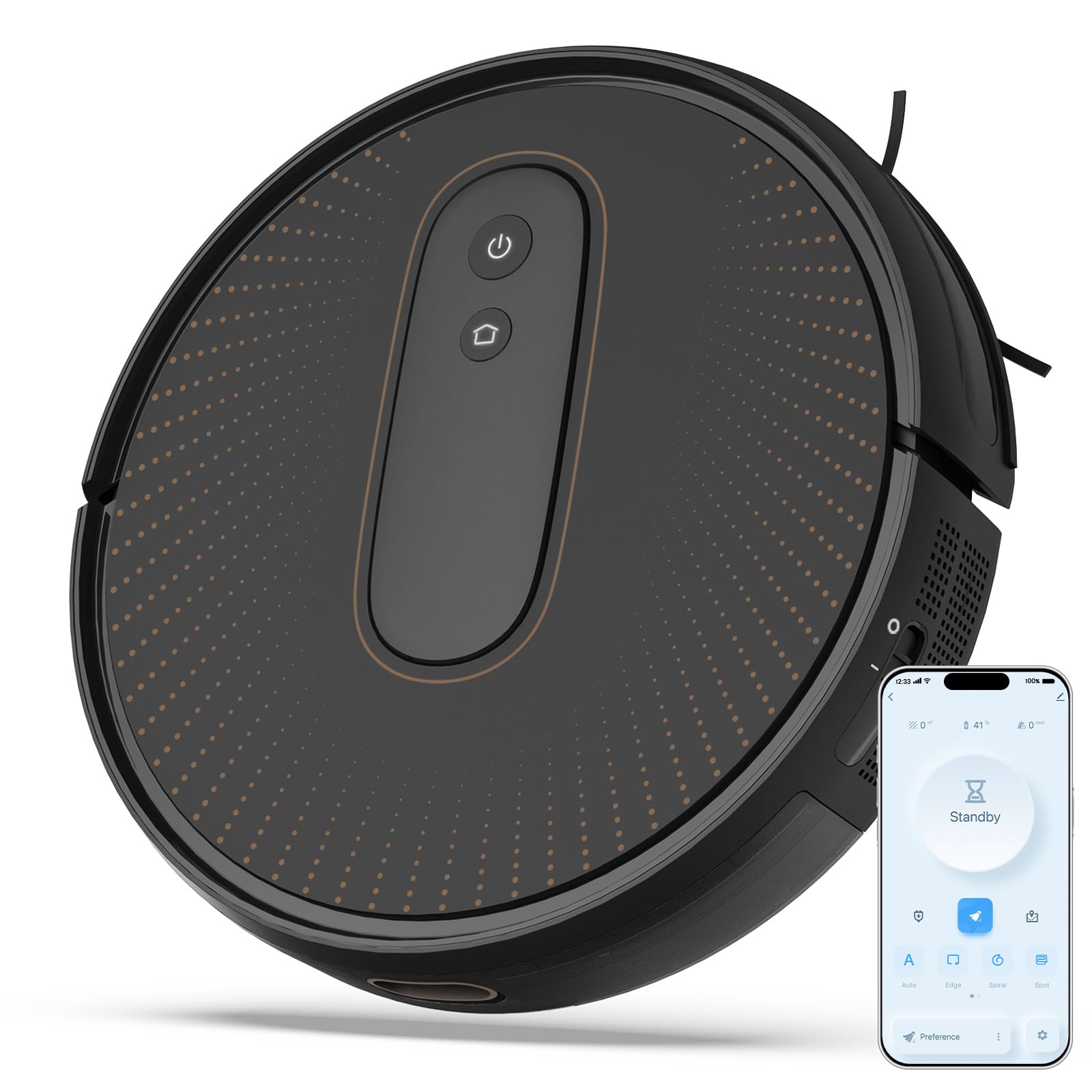 ロボット掃除機 2800Pa 強力吸引 お掃除クリーナー 音量調節 静音 120分間 WiFi App対応 リモコン遠隔操作 Alexa対応 自動充電 落下防止 衝突センサー 自動掃除機 AIRROB