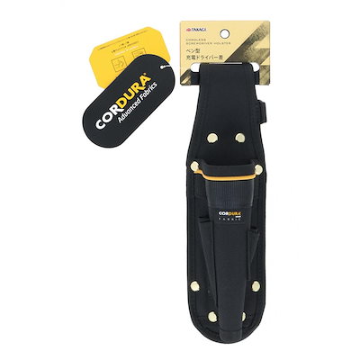 他サイト： 高儀 CORDURA ペン型充電ドライバー差　収納袋 腰袋 工具収納 軽量 軽い 強い 取出しスムーズ ベルト装着 反射材 工具収納 工具差し コーデュラ TAKAGIの商品画像