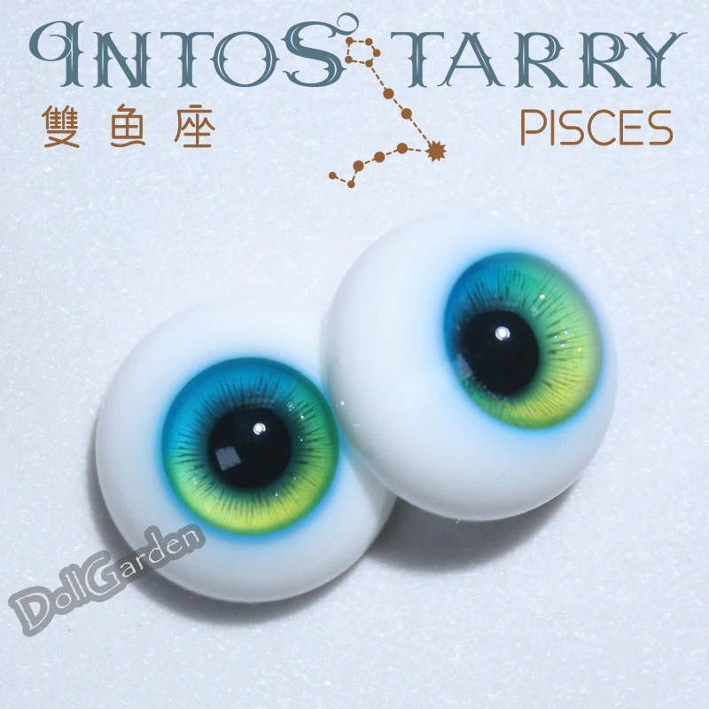 BJD ドールアイ レジンアイ 『魚座 Pisces』 樹脂アイ グリーン系 球体関節人形用樹脂眼 12mm/14mm/16mm/18mmサイズ