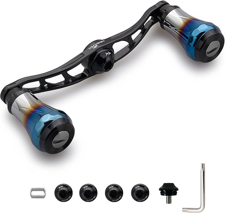 ベイト リール ハンドル 航空アルミ製 シマノ ダイワ アブガルシア 通用 ベイトリール Aurora 0026(V2.0 - 90mm - ブラック)