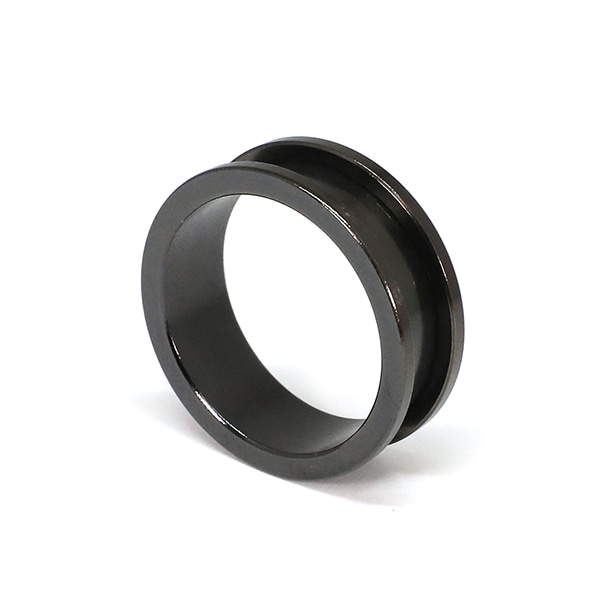 ボディピアス 28mm ブラック フレッシュトンネル サージカルステンレス 28ミリ ホールトゥ ピアス CBR ビーズリング　サーキュラーバーベル　セグメントスムースリング　#