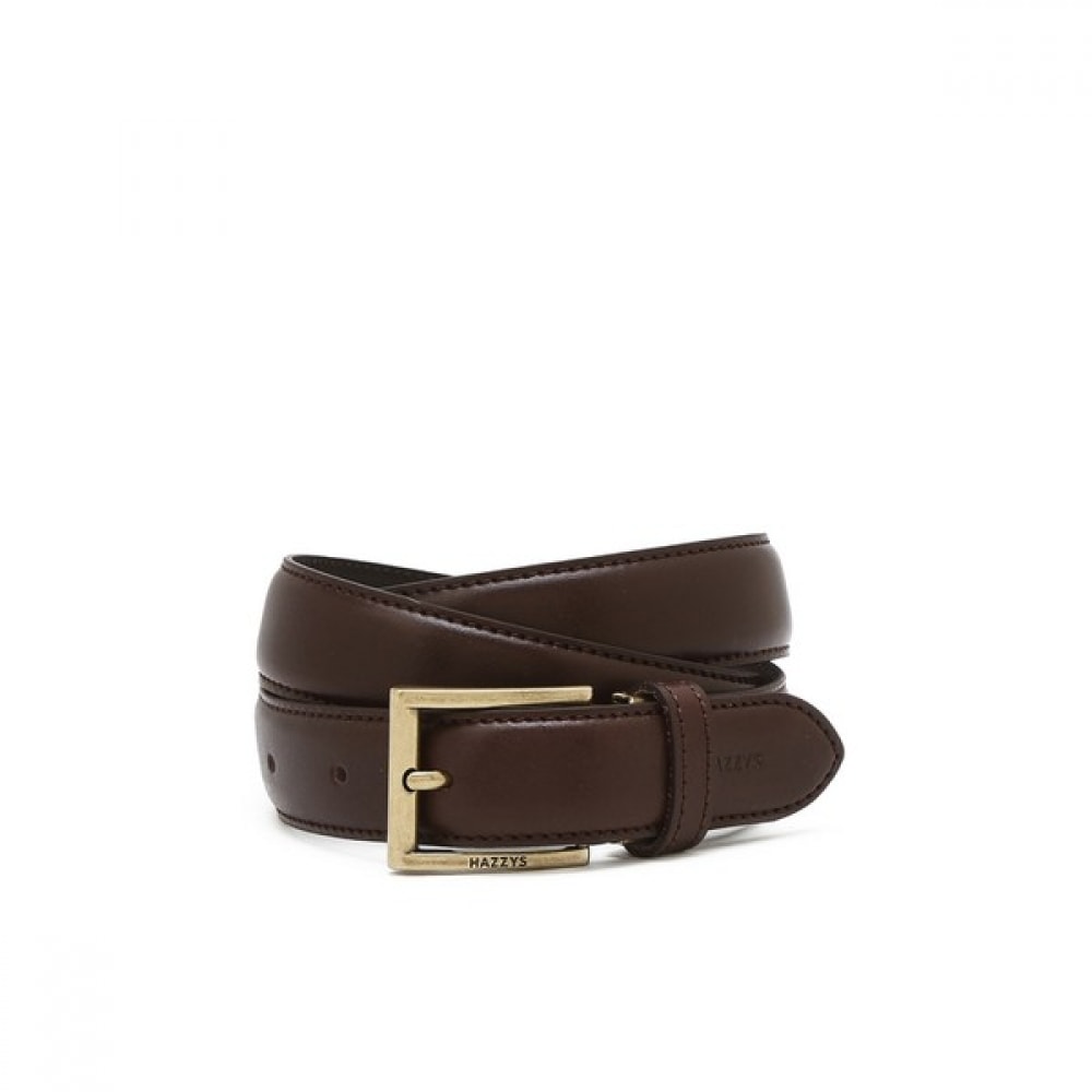 (ヘッジズ) 25SS ブラウン H バックルオートマチックベルト HZBE5E903W2