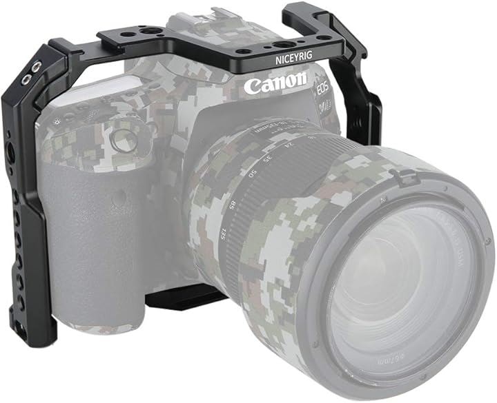 CANON 90D/80D/70D専用ケージ 拡張カメラケージ NATO Rail 軽量 取付便利 耐久性 DSLR 装備 90D/80D/70D対応 動画撮影 撮影リグ 1件単品ー371 5,796円