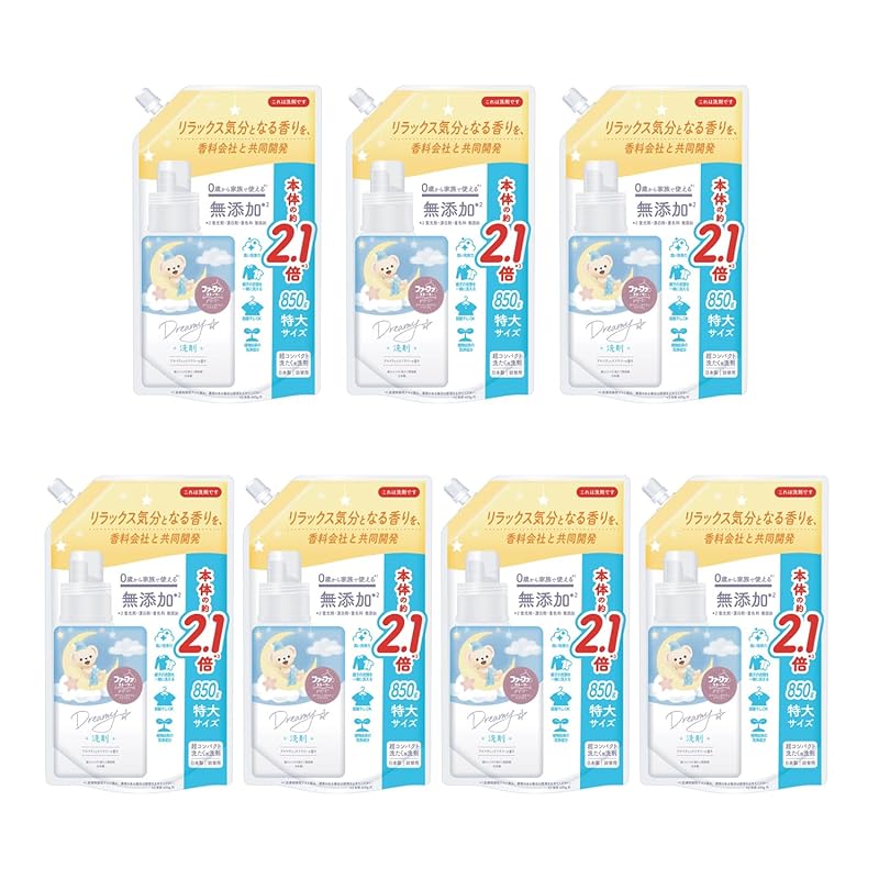ファーファ 洗濯用 液体 洗剤 ストーリー ドリーミー アロマティック フラワー の香り 詰替 (850g) 7個 セット