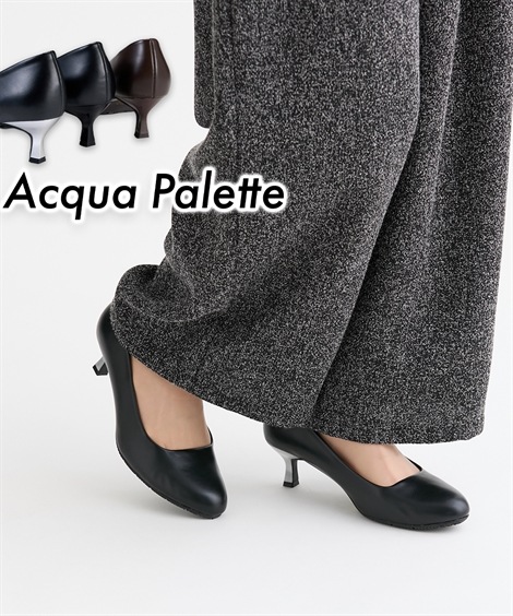 ラウンドトゥ ラウンドトゥパンプス ワイズ４E 防水・防滑 ACQUA PALETTE アクアパレット