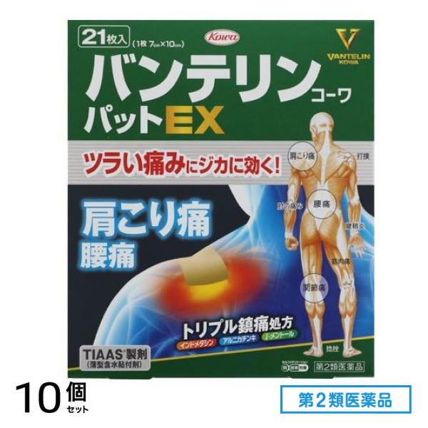 第２類医薬品 コーワパットEX (7×10cm) 21枚 10個セット