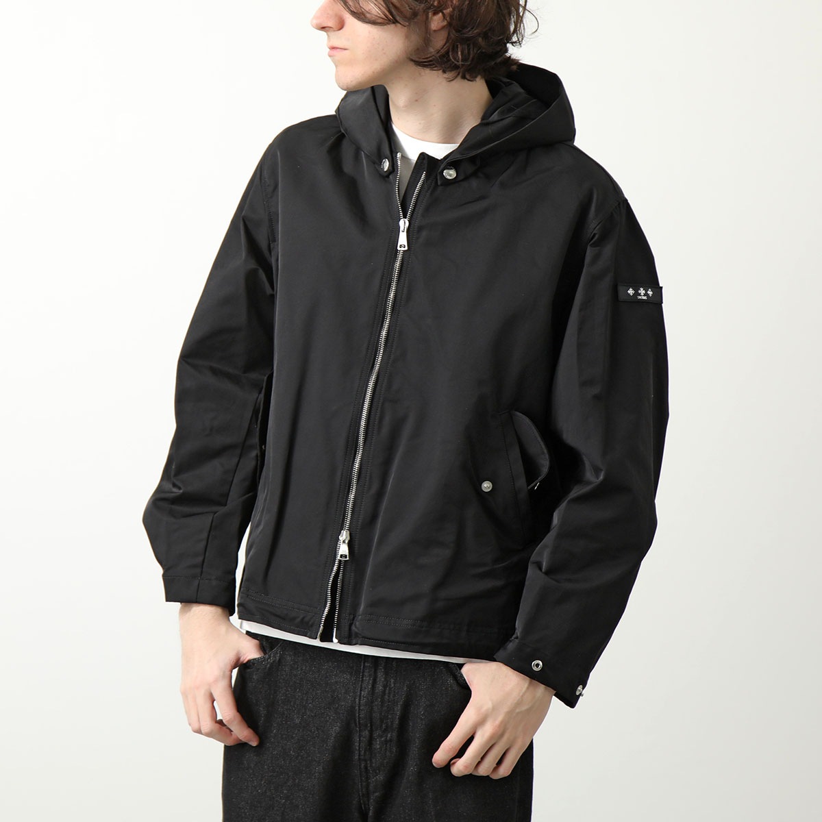 TATRAS タトラス ジャケット NECETTO ネケット MTKE24S4265-L メンズ ミリタリー ブルゾン ナイロン コットン ロゴ 長袖 撥水 BLACK