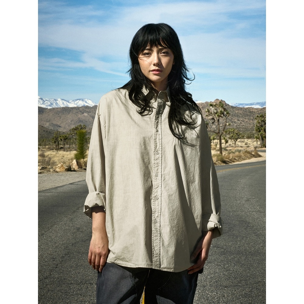 フルークフルークスラムロゴ顔料ウォッシングシャツ FLS207 5COLOR W