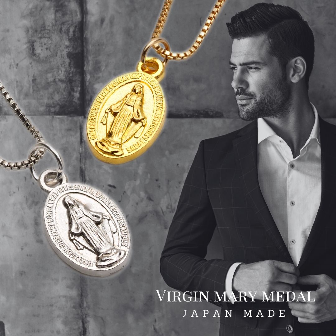 選べる!! 天然 ブラック ダイヤモンド ネックレス 聖母マリアメダイ 18K イエローゴールド ホワイトゴールド ベネチアンチェーン 芸能人 ジュエリー ペンダント 誕生日 バレンタイン 宝石 貴金