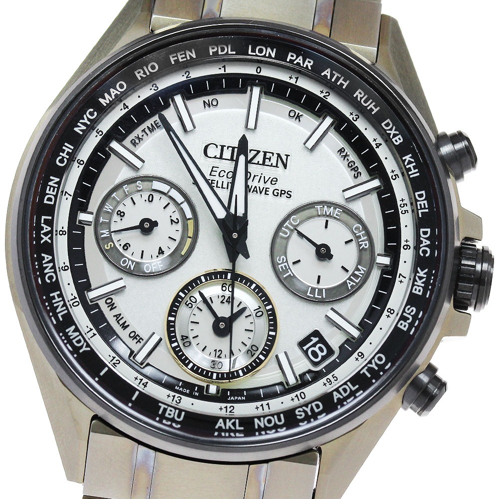 シチズン CITIZEN F950-T025251/CC4004-66P アテッサ デュラテクト エコドライブ ソーラー電波 メンズ 良品 保証書付き_847363【中古】