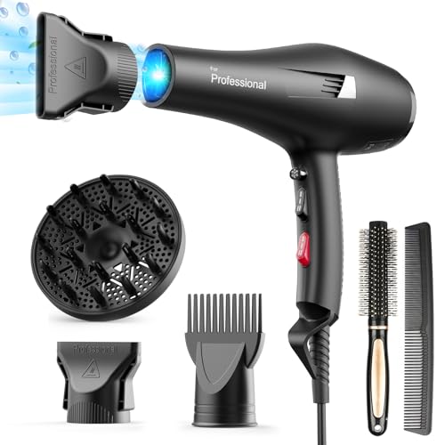 色：ブラック Dekuri ドライヤー ヘアドライヤー大風量 速乾【高濃度マイナスイオン】ドライヤー