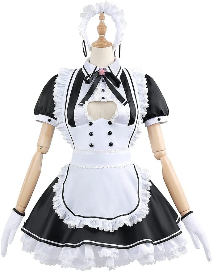 wusuobic[迅速な出荷]にじさんじ バーチャルYouTuber VTuber 愛園愛美 コスプレ衣装+ウィッグ 変装 演劇衣装 メイド服　仮装 ハロウィン クリスマス プレゼント 祭り 夏祭り 5,345円