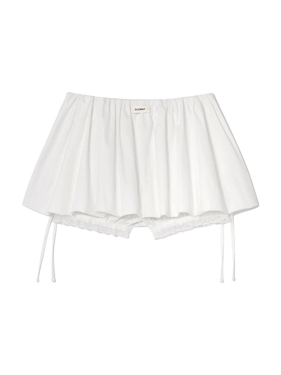 【GLOWNY】 BUBBLE BLOOMER SKIRT : WHITE
