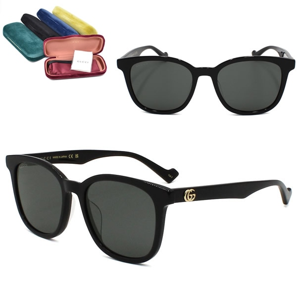 サングラス GG1001SK-001 サングラス アジアンフィット メンズ レディース ユニセックス ブラック グレー