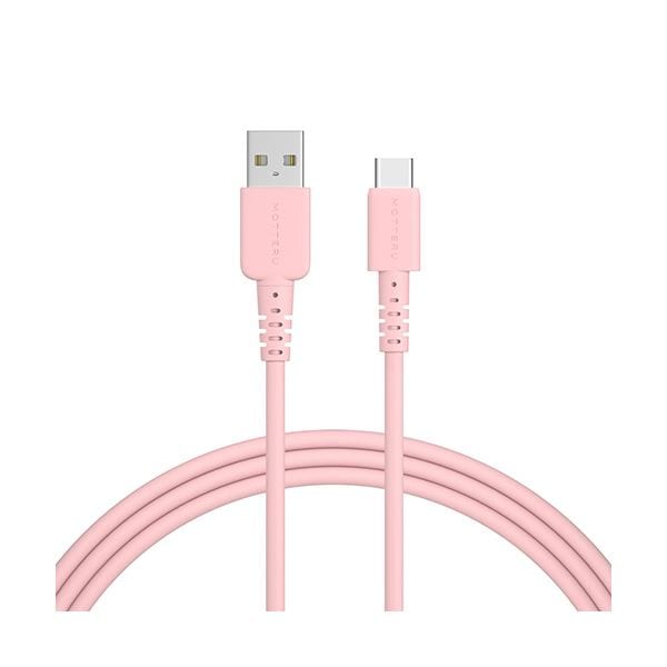 （まとめ） オウルテックMOTTERU A to C シリコンケーブル シェルピンク 2m MOT-SCBACG200-PK 1本 [x3セット]