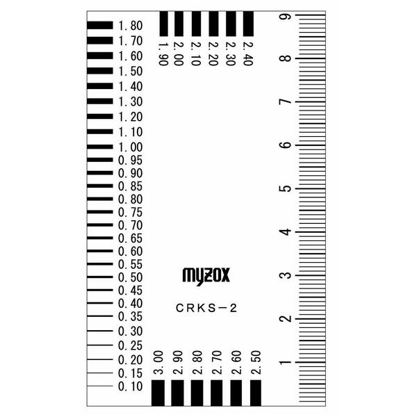 （まとめ）マイゾックス クラックスケール/測定工具 55×91mm CRKS-2 219270 ブラック(黒) (業務用/プロ向け/DIY/日曜大工)(×30セット)