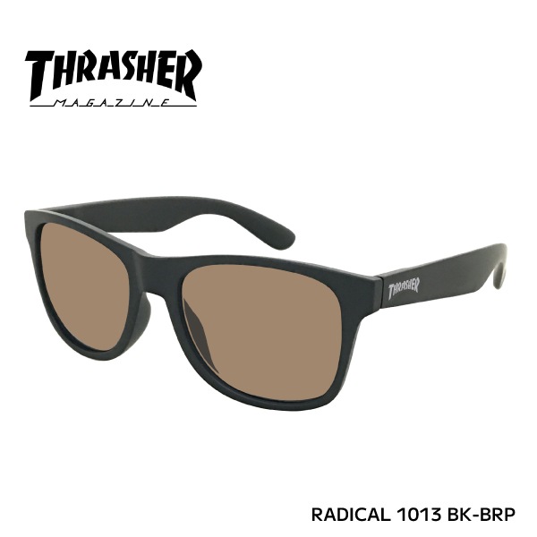 【即納】 正規品 THRASHER スラッシャー 偏光レンズ RADICAL ラディカル 1013 BK-BRP マットブラック×ブラウン
