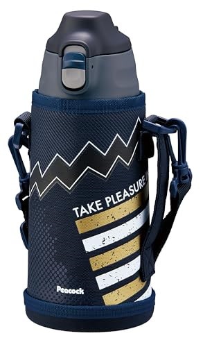 他サイト： ピーコック魔法瓶工業(The-peacock) ピーコック 水筒 子供 2WAYタイプ ブラックネイビー 800ml 保温 保冷 直飲み コップの商品画像