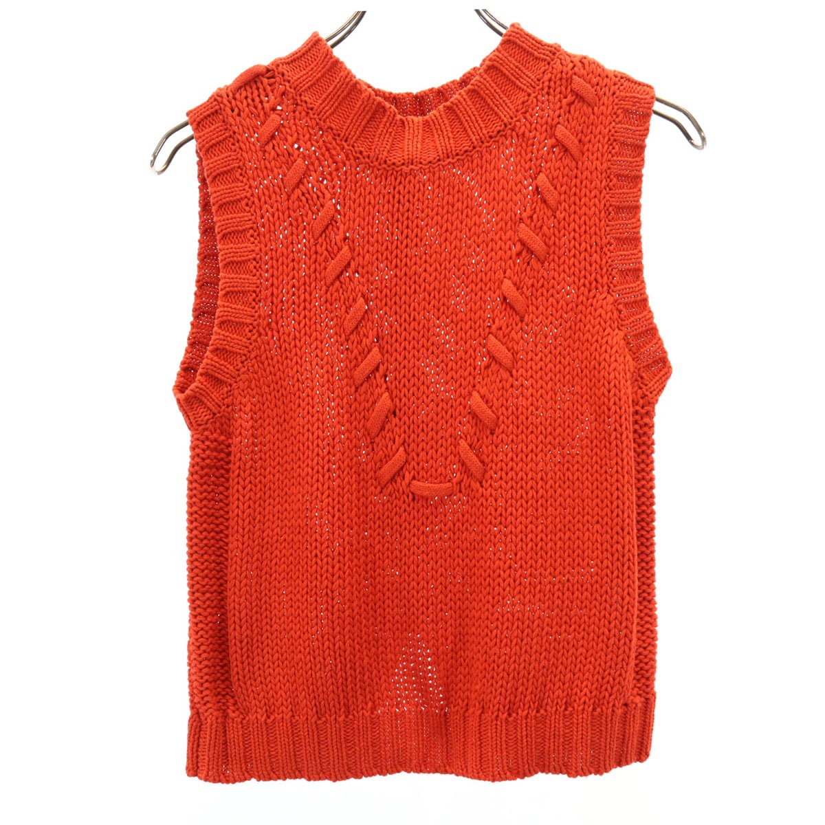 SAYAKADAVIS サヤカディビス ノースリーブ ニット S レッド レディース 古着 6,140円