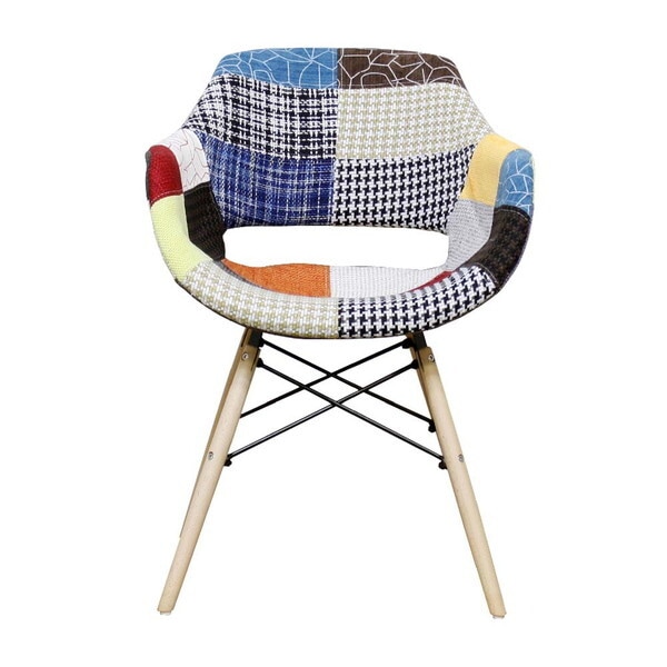 後藤家具物産 CC-FR-KF カラフル フィンリー パッチワークデザインチェアー メーカー直送