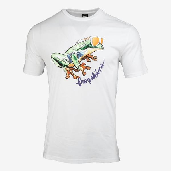 ユニークカジュアルホワイト半袖Tシャツ デイリールック Tシャツコーデ 日常ファッション 基本Tシャツ デイリーTシャツ カジュアル半袖Tシャツ