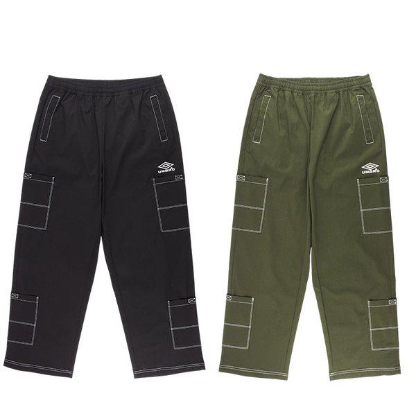クリスピー タスラン ステッチ ワイド カーゴ パンツ UQ221CPT59