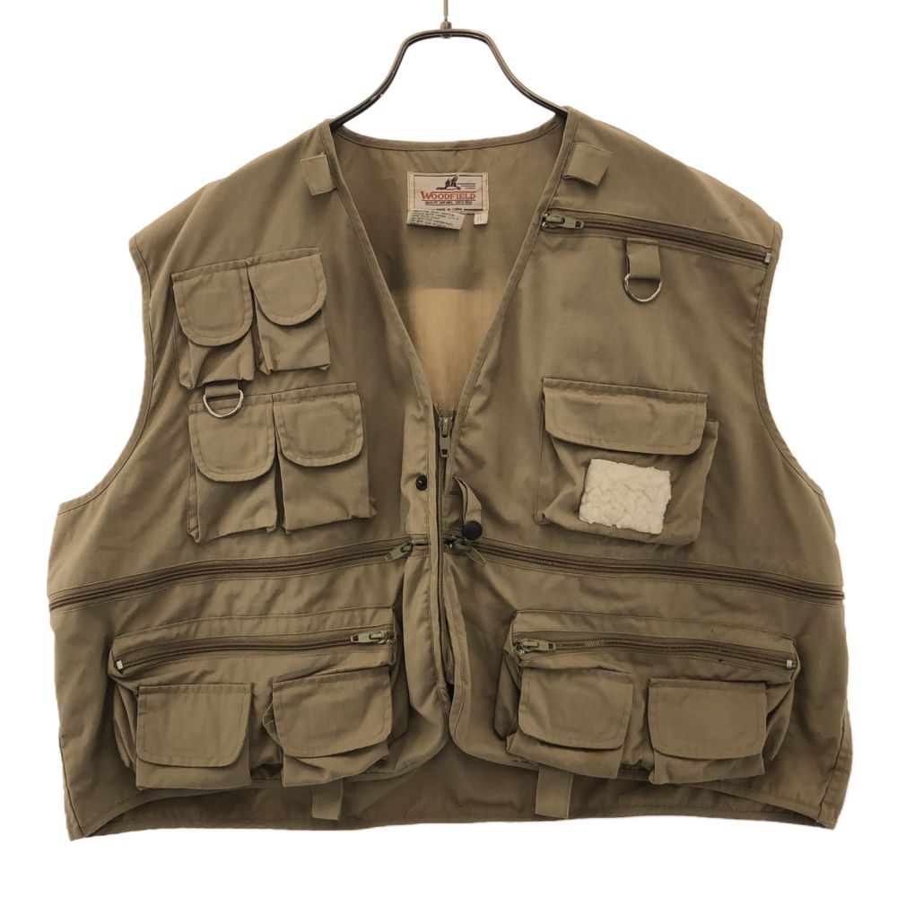 ウッドフィールド ハンティングベスト ベスト XXL ベージュ WOODFIELD ビッグサイズ メンズ