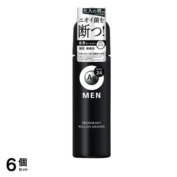 Ag DEO24 MEN エージーデオ24メン メンズデオドラントロールオングランデ 無香性 120mL 6個セット