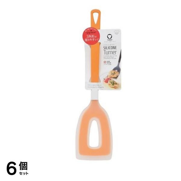 マーナ トライアングリップ シリコーンターナー K537 1本入 (Y イエロー) 6個セット