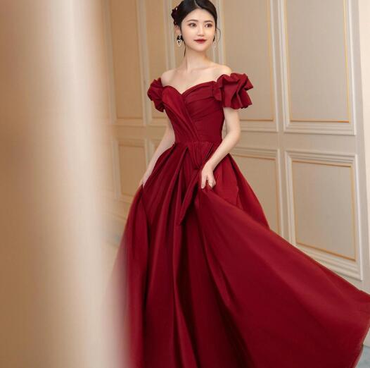 ロング丈 カラードレス オフショルダー 結婚式 パーティー 演出 ウェディング 披露宴 大きいサイズ 7,912円