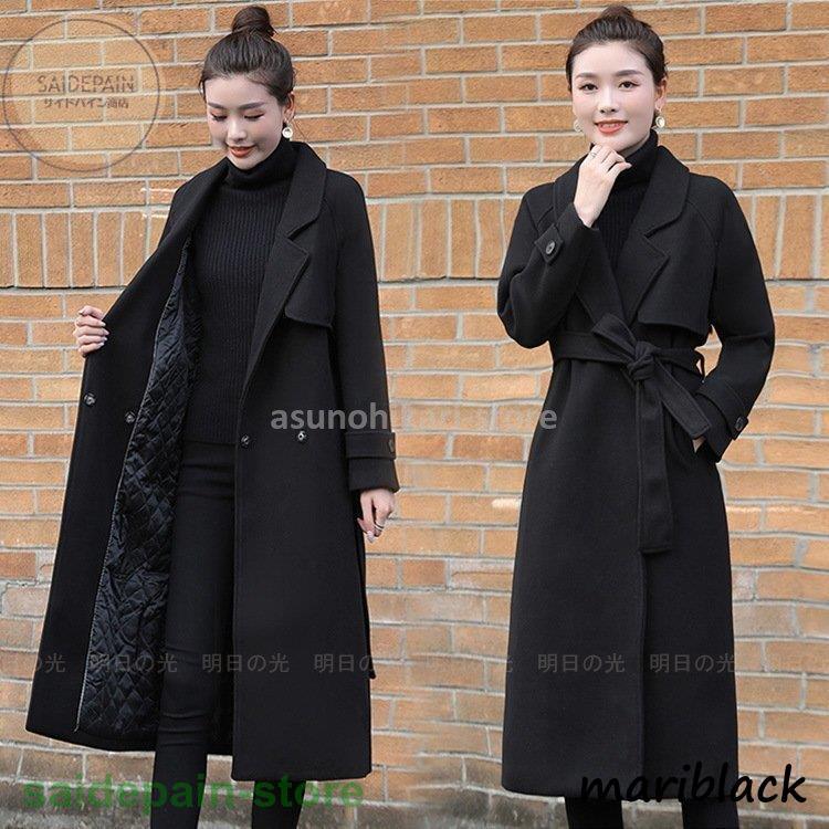 チェスターコート レディース 秋冬 40代 チェスターコート ロング丈 黒 ラシャコート ひざ下 厚手 オーバー 韓国風 アウター 通勤 着痩せ オシャレ ゆったり 7,179円