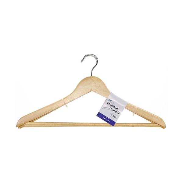 [5セット] シンコーハンガー 木製ハンガー3本組 MMT21100X5